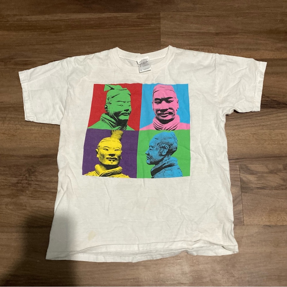 Vintage Houston of Art Warhol Terracotta Soldiers Graphic T-Shirt
